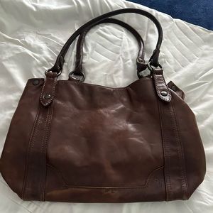 Brown leather Frye bag